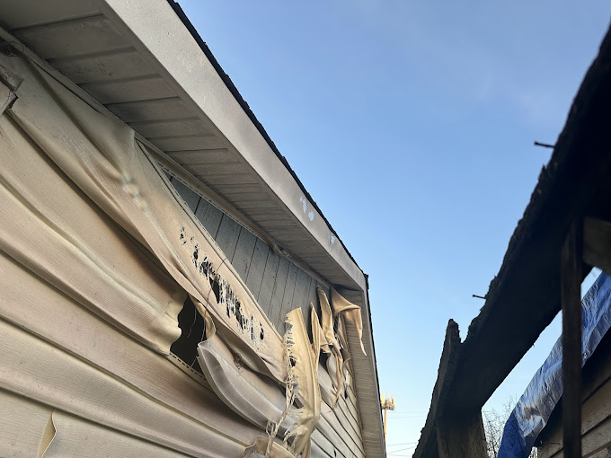 Exterior fire damage restoration